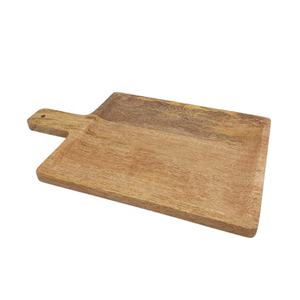 Lot de 2 planches à découper rectangulaires en bois de mangue avec poignée brosse couleur noire blocs de coupe de grande taille nouveau Style - Product Image 3