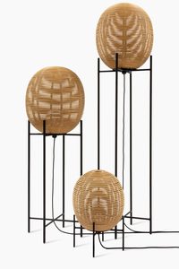 <b>Rope</b> Rattan Table Lamp Rattan table lamp with black iron stand cane desk lamp decorative and <b>lighting</b> with creative design - Product Image 6