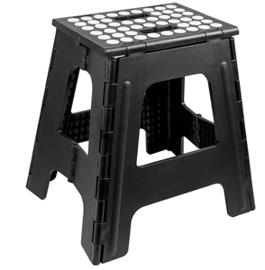 เก้าอี้สตูลแบบพับได้สำหรับบ้าน,เก้าอี้สตูลพลาสติกแข็งแรงทนทานสามารถพับได้สูงถึง300Lbs 16นิ้วเก้าอี้บันไดสำหรับซักรถกันลื่น - Product Image 1