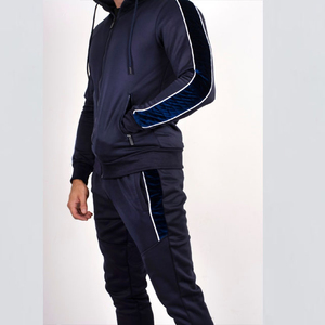 Conjunto Deportivo de 2 Piezas para Hombre, Estilo Europeo, con Cierre Completo, 100% Algodón Tejido, Transpirable, para Entrenamientos de Invierno - Product Image 5