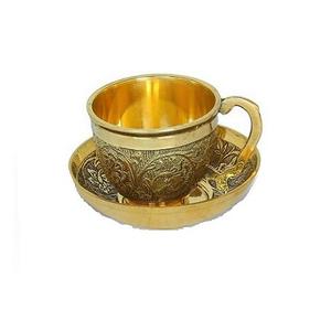 Platillo de té y taza de latón de diseño atractivo con platillo de taza de té y tamaño personalizado de la más alta calidad a precio barato - Product Image 5