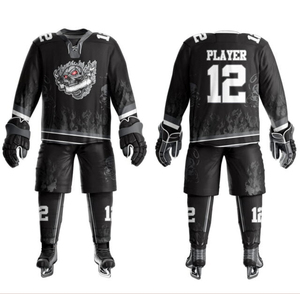 Conjunto de uniforme de hockey sobre hielo personalizado de alta calidad Diseño cómodo con servicio ODM OEM para hombres - Product Image 6
