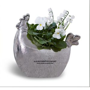 Jarrones de mesa de Metal plateado antiguo, jarrón decorativo hecho a mano para el hogar, oficina, restaurante, decoración, florero - Product Image 6