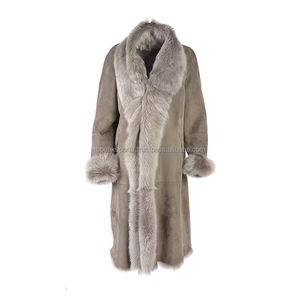 Abrigo de Piel de Oveja Color Gris Taupe de Alta Calidad para Mujer, Talla Grande, Moda de Invierno 2026, OEM, Tendencia en Abrigos Calefactables - Product Image 1