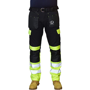 Túi chịu mài mòn an toàn làm việc thời trang hai màu băng phản chiếu quần mùa đông công nhân an toàn vải - Product Image 5