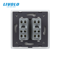 Weiße Italienische Doppelsteckdose EU-Standard 250V 16A Wandsteckdose mit Funktionstaste und Panel Elektrisches Gerät