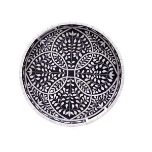 High Demanding <b>Round</b> Bone Inlay Food Serving <b>Tray</b> for <b>Table</b> and Home Wedding Decoration Authentic <b>Tray</b> - Product Image 1