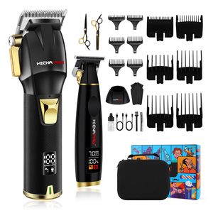 Kit de barbier sans fil professionnel pour hommes, tondeuses à cheveux rechargeables, ensemble de tondeuses pour la coupe de cheveux, ensemble de coupe de cheveux professionnel - Product Image 6