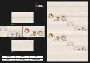 Carreaux muraux en céramique de qualité export 300x600mm pour salle de bain et cuisine, finition brillante, mate, effet sucre, design mural intérieur luxueux - Product Image 2