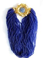 Collar de Cadena con Cuentas de Circonio Ovaladas 100% Originales, Joyería de Moda con Piedras Preciosas Naturales Azules para Mujer, Regalo de Aniversario