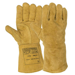 Guantes de soldadura de cuero de grano de cuero de vaca resistentes y duraderos, guantes de cuero de seguridad de doble palma para uso diario de hombres - Product Image 3