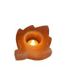 Bougeoir de forme naturelle en sel de l'Himalaya avec bougeoirs à 2 trous pour pièce de décoration et cadeau de mariage du Pakistan - Product Image 2