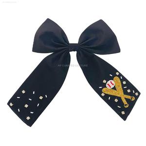 Lazos hechos a mano con cuentas de semillas, diadema con cuentas, nombre de equipo personalizado, lazos para el pelo, accesorio para el cabello para niñas de moda, lazos con cuentas - Product Image 2