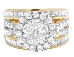 Stylish Moissanite Baguette & Round Diamond Wedding Engagement Band <b>Ring</b> With <b>Iced</b> Out Fancy Luxury Diamond Jewelry for Women - Product Image 4