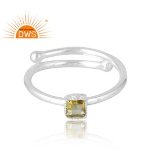 แหวนพลอยซิทรินธรรมชาติทำจากเงินสเตอริง925ขายดีเครื่องประดับออกแบบได้เองของขวัญสำหรับผู้หญิงสำหรับเธอ - Product Image 3
