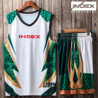 Traje de baloncesto de poliéster de secado rápido de alta calidad Conjunto de uniforme de baloncesto Premium personalizado con logotipos personalizados