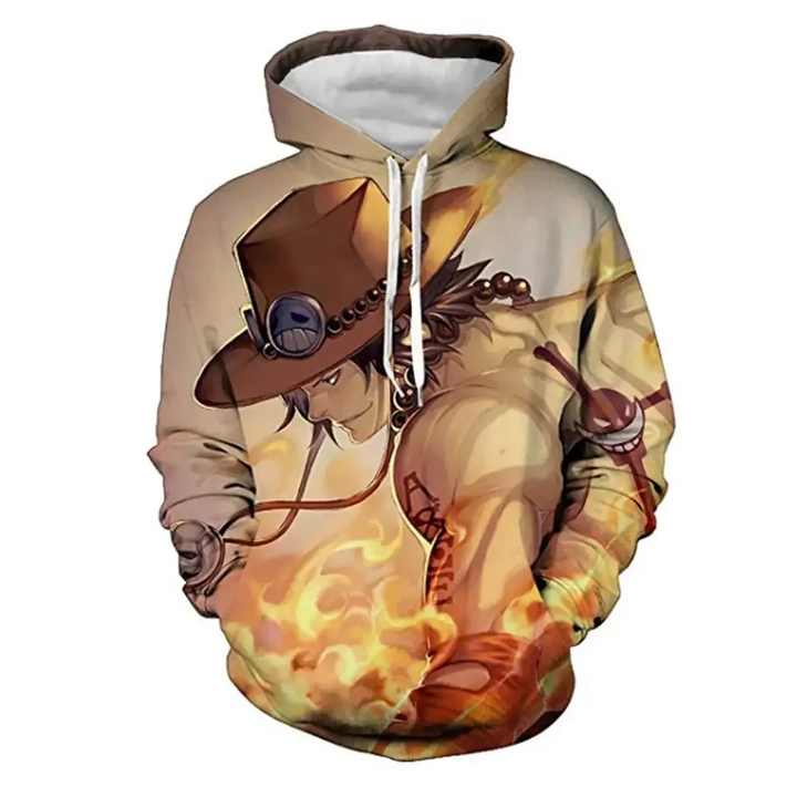 New Cartoon One Piece 3D Hoodies Men Fashion Casual Cosplay Costume Funny Spring Streetwear Sweatshirt Jacket