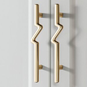 Tiradores de Puerta de Gabinete de Latón Macizo Hechos a Mano, Herrajes para Muebles Tradicionales con Atractivo Vintage para Decoración del Hogar y Hoteles - Product Image 4