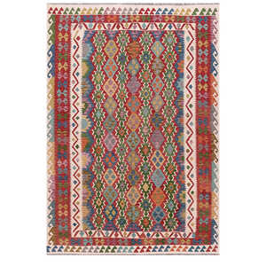 Alfombra Kilim de Maimana, Afganistán, 301 x 210 cm, Alfombras y Juegos de Alfombras - Product Image 1