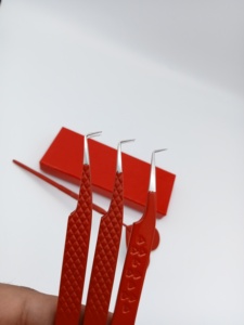 Custom Logo Stainless Steel Eyelash Tweezers with <b>Heart</b> <b>Shape</b> Mirror Gift <b>Box</b> Professional Lash Extension Tool - Product Image 1
