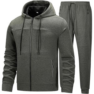 Conjunto de chándal de 2 piezas, traje de jogging con cremallera completa y ajuste atlético, ropa cómoda y elegante - Product Image 2