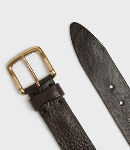 Cinturones de Cuero Genuino para Hombre, Estilo Vintage, Hebilla de Pin, Negro, Casual, Logotipo Personalizado, Resistente, Impermeable, con Calidad Económica - Product Image 2