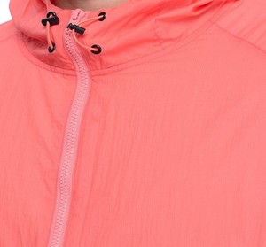 Chaqueta cortavientos con Capucha ajustable para hombre, cortavientos plegable de tela reflectante con cuello levantado y cierre de cremallera - Product Image 3