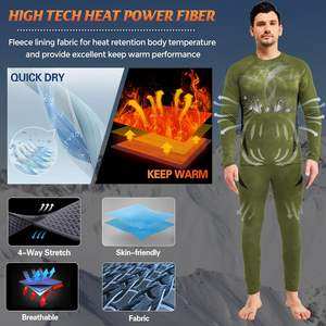 Automne hiver chaud thermiques décontracté mince toile col montant hauts pantalons avec fermeture à glissière brodé avant Logo OEM Service - Product Image 4