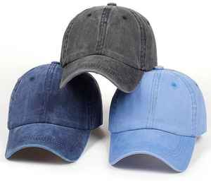 Vente en gros Chapeau de papa vierge délavé non structuré à profil bas Casquette de baseball vintage en coton à bretelles avec logo personnalisé - Product Image 3