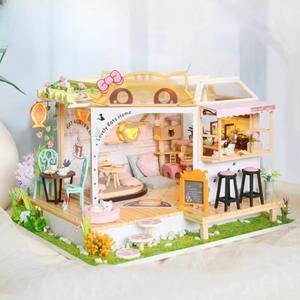 <span class=keywords><strong>Casa</strong></span> <span class=keywords><strong>de</strong></span> Muñecas en Miniatura M2111 Cat Cafe Garden, <span class=keywords><strong>Casa</strong></span> <span class=keywords><strong>de</strong></span> Muñecas <span class=keywords><strong>de</strong></span> Madera <span class=keywords><strong>para</strong></span> <span class=keywords><strong>Niñas</strong></span> con Luz - Product Image 2