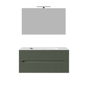 Meuble de salle de bain mural de 120 cm avec ligne décorative Canne - Product Image 6