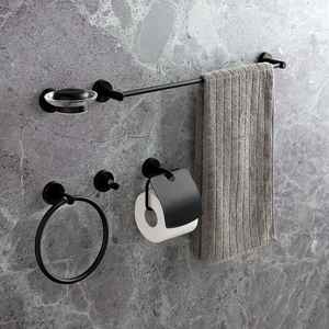 Juego de 5 Accesorios de Baño de Pared en Negro Mate - Product Image 2