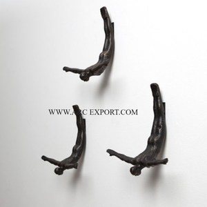 ตะขอแขวนติดผนังสีเทา3ชุดและตะขอแขวนผนังแบบอลูมิเนียมหล่อ - Product Image 6