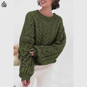 Suéteres de Lana de Marca de Fabricante Profesional para Mujer, Suéteres Elegantes de Punto para Mujer, Invierno, Casual, Manga Larga, Cachemira - Product Image 1