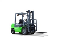 Chariot élévateur électrique tout-terrain à batterie lithium-ion 4x4, garantie 5 ans, modèle FB30LE, pneus pleins, mât bi-étages, direct