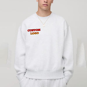 Alta calidad personalizado serigrafiado logotipo 100% algodón de gran tamaño gota hombro transpirable hombres básicos sudaderas con capucha y sudadera - Product Image 6