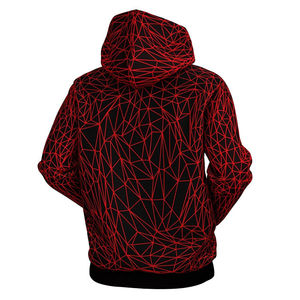 Sudaderas con Capucha Sublimadas Extra Grandes para Hombre, de Invierno, 2 Piezas, Mezcla de Poliéster y Algodón, Personalizadas, Rojas y Negras, al por Mayor - Product Image 2