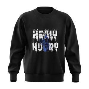 Sweats épais surdimensionnés coton polaire blanc personnalisé bouffée impression hommes et femmes sweats pour Streetwear - Product Image 2