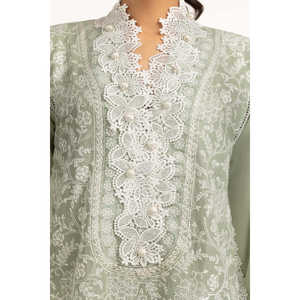 Traje de Verano de 3 Piezas para Mujer, Color Verde, Bordado, para Jardín - Product Image 4