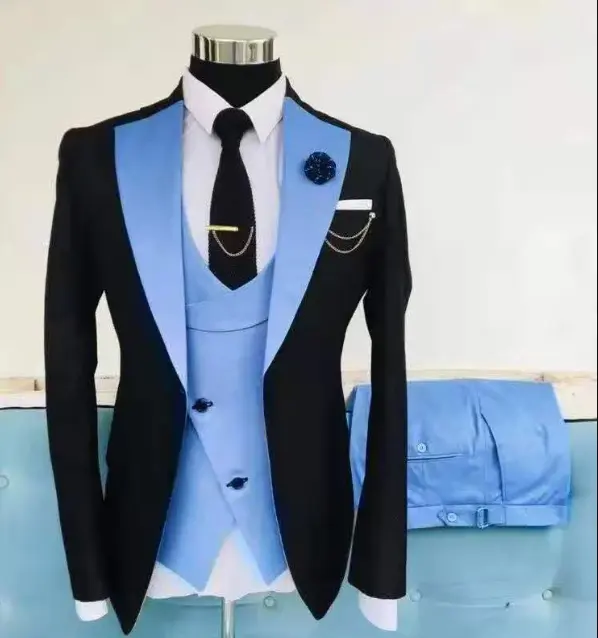 Groom Wedding Suits Groomsmen Tuxedo for Wedding Formal Blazer 3 Pieces Mens Suits Italian