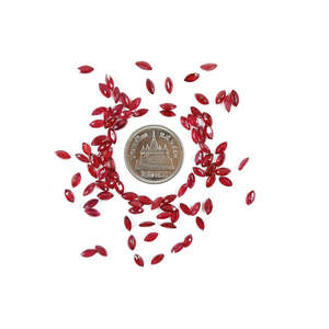Pierre précieuse naturelle de type rubis de Bangkok, créée en laboratoire, taille marquise 2,5x5mm et 3x6mm, grenat rouge, matière synthétique traitée thermiquement - Product Image 1