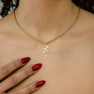 Venta caliente 18K chapado en oro 3mm de ancho collar de cadena cubana VVS Moissanite Zodiac Jewelry - Product Image 6