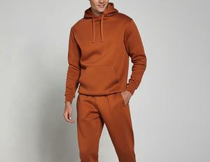 Ensemble de survêtement en molleton baggy en spandex/polyester, jogging, sweat-shirt, tenue de sport légère pour l'hiver, survêtement uni - Product Image 3