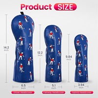 Venta al por mayor divertido Angry Golfer Golf Club Headcovers Woods and Drivers Golf Headcover logotipo personalizado conjunto completo impermeable Head Cover