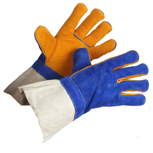 Gants de soudage en cuir Grands gants de soudage en Kevlar, gants en cuir ignifugés résistants à la chaleur pour soudeurs - Product Image 1