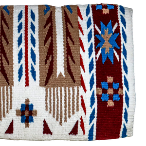 Western Show Horse Saddle Blanket Diseño de Nueva Zelanda Manta de sillín de lana hecha a mano Top Wool Saddle Pad Size - Product Image 6