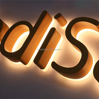 Enseigne rétroéclairée à LED 3D étanche IPX5 pour les magasins de fruits de mer et les restaurants, couleurs personnalisables, décoration d'éclairage extérieur