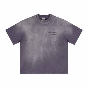 Camiseta de Hombre con Lavado Ácido, Logotipo Personalizado Impreso, Corte Regular, 100% Algodón, 200g, Impresión Serigráfica de Alta Calidad - Product Image 1