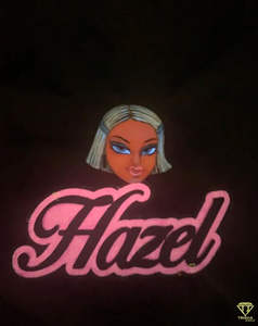 Custom VVS Lab Grown Pendant with Enamel Face Bail Rhodium & Gold Plated Hip Hop Style Personalized Name <b>Letter</b> Pendant - Product Image 3