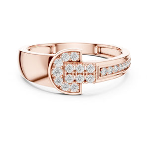 แหวนเพชรทรงกลมสีเหลืองทอง 14K สำหรับผู้หญิง |   ของขวัญวันครบรอบ |   เพชรที่เพาะเลี้ยงใหม่ - Product Image 2